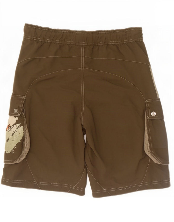 Adidas Mens Graphic Swimming Shorts Small Khaki Polyamide