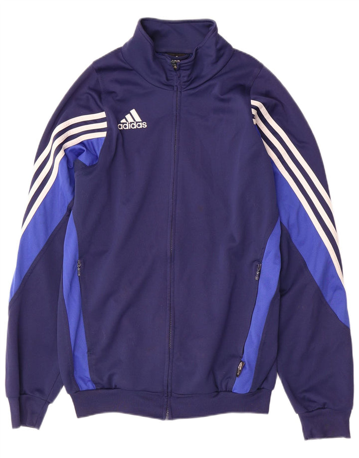 Adidas Mens Tracksuit Top Jacket UK 38/40 Medium Navy Blue Sports