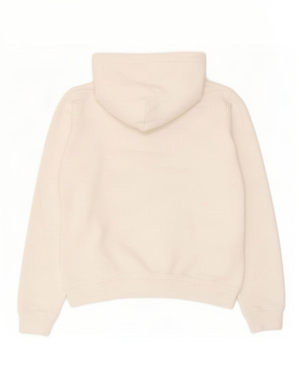 Jack Wills Womens Graphic Oversized Hoodie Jumper UK 12 Medium Off White