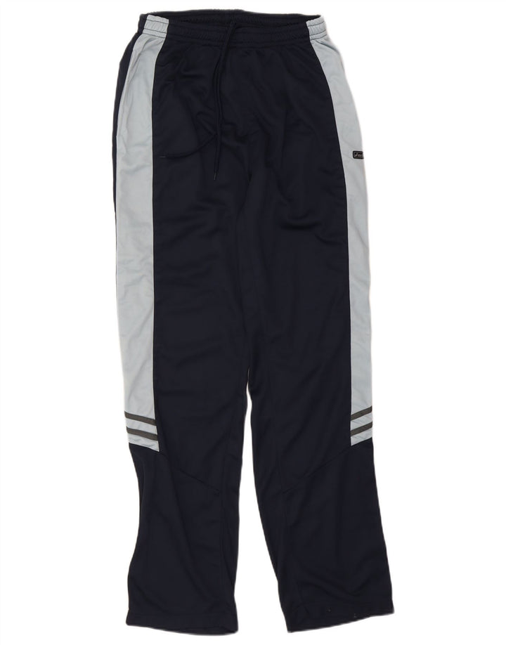 Asics Mens Tracksuit Trousers Large  Navy Blue Colourblock Polyester