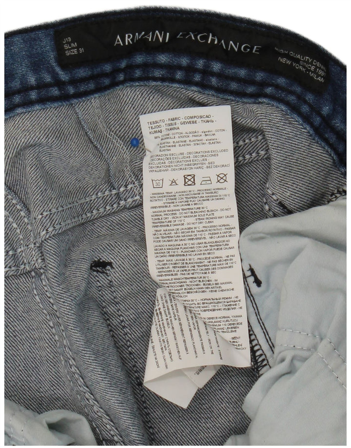 ARMANI EXCHANGE Mens Slim Jeans W31 L28 Blue Cotton