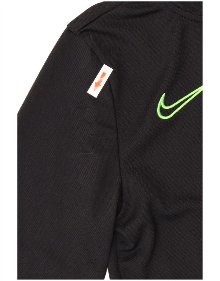 Nike Boys Tracksuit Top Jacket 10-11 Years Medium Black Polyester