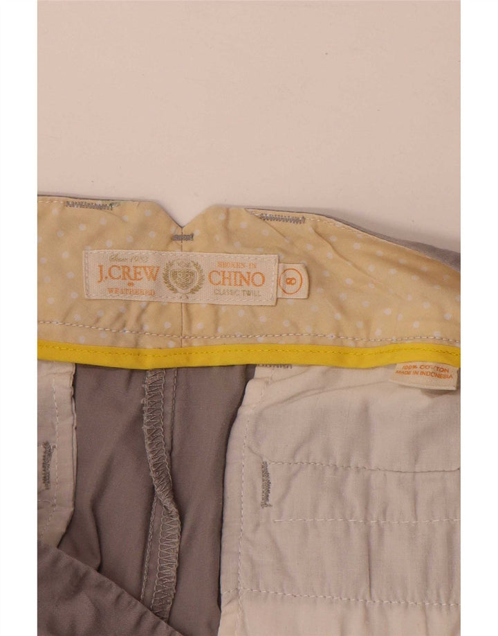 J. Crew Womens Chino Shorts US 8 Medium W33 Grey Cotton