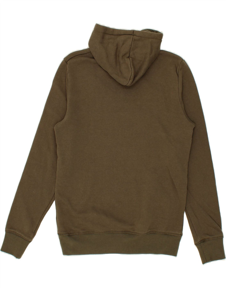 UMBRO Mens Graphic Hoodie Jumper Small Khaki Cotton Vintage Umbro and Second-Hand Umbro from Messina Hembry 