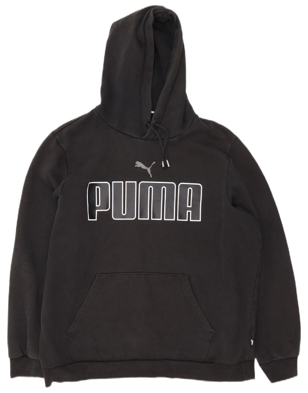 Puma Mens Graphic Hoodie Jumper XL Black Cotton