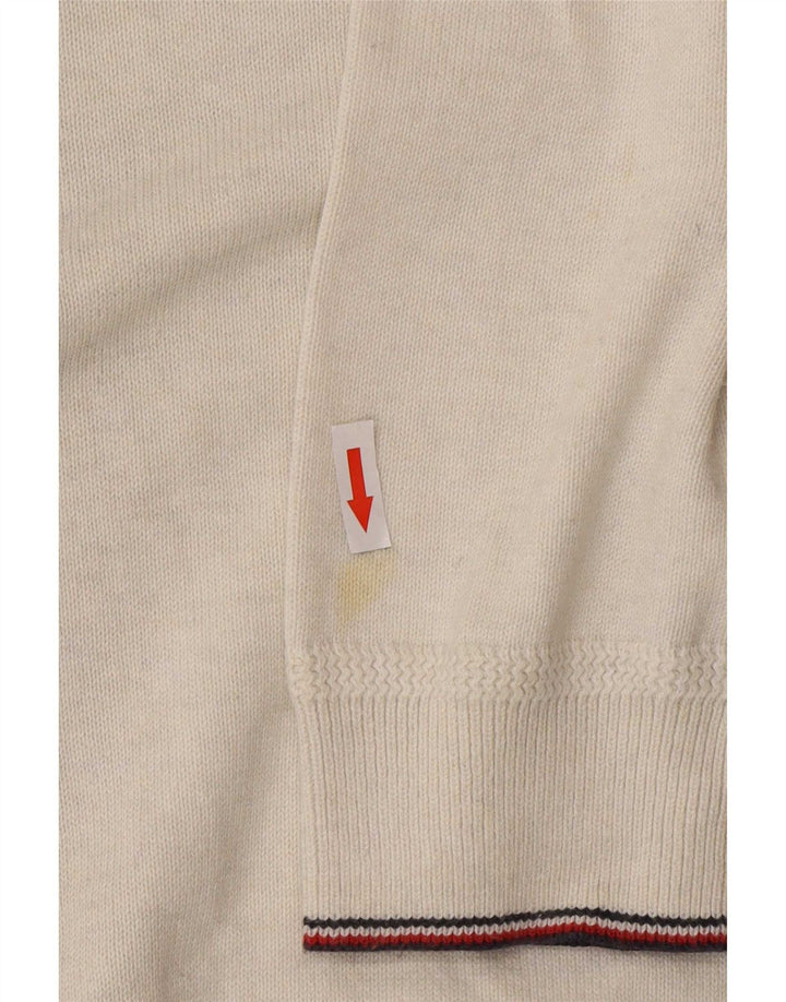 Tommy Hilfiger Mens Zip Neck Jumper Sweater Large Grey Cotton