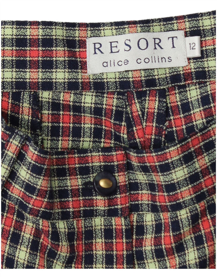 Alice Collins Womens Chino Shorts UK 12 Medium W30 Multicoloured Check