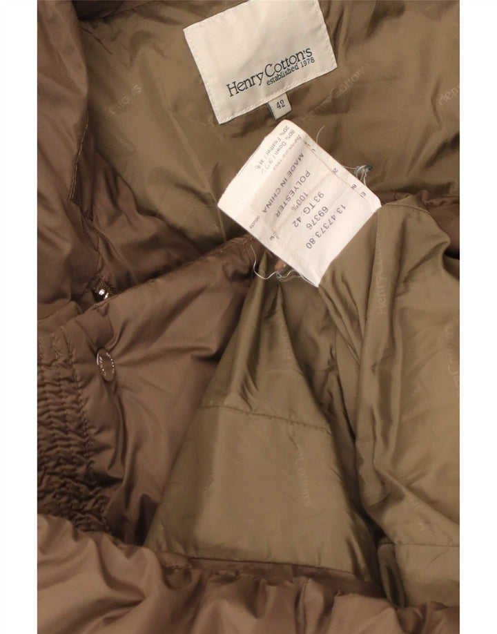 Henry Cottons Womens Padded Coat IT 42 Medium Brown Polyester