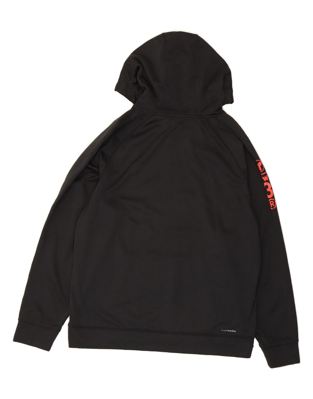 REEBOK Mens Graphic Hoodie Jumper Large Black Polyester Vintage Reebok and Second-Hand Reebok from Messina Hembry 