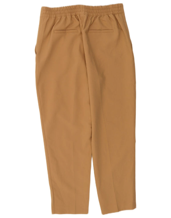 Zara Womens High Waist Tapered Chino Trousers Large W30 L27 Brown