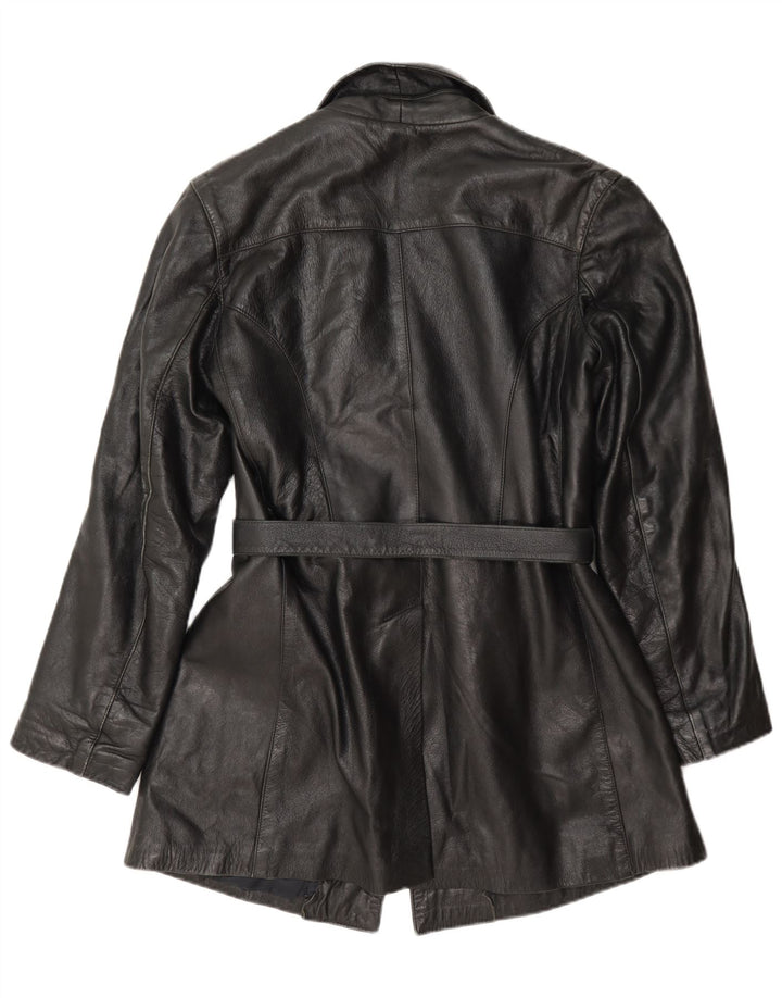 Vintage Womens Leather Jacket UK 12 Medium Black