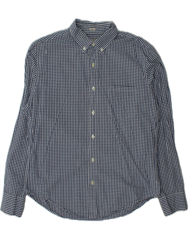 J. CREW Mens Slim Fit Shirt Large Blue Gingham Cotton Vintage J. Crew and Second-Hand J. Crew from Messina Hembry 