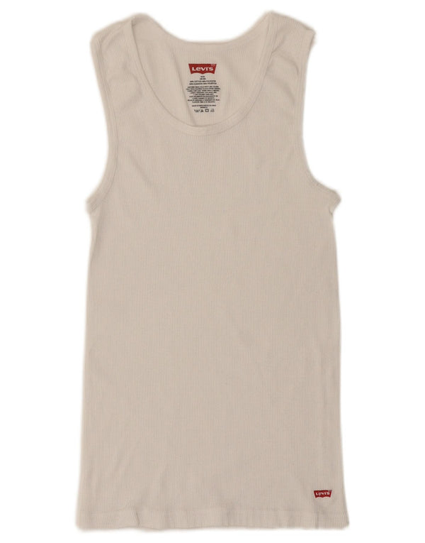 Levi's Mens T-Shirt Top UK 38/40 Medium White Cotton