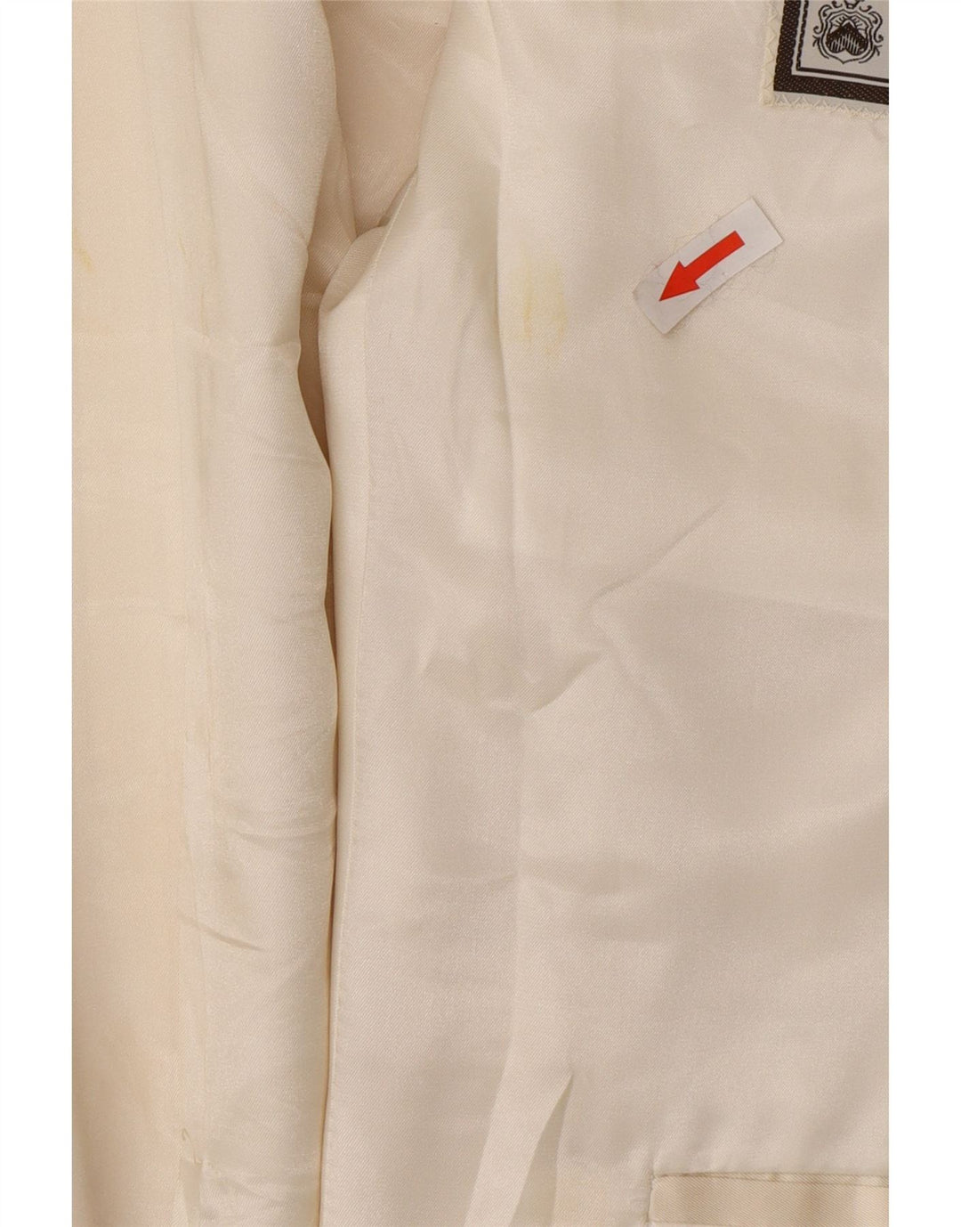 Vintage Mens 2 Piece Suit Large W34 L30 Beige Silk