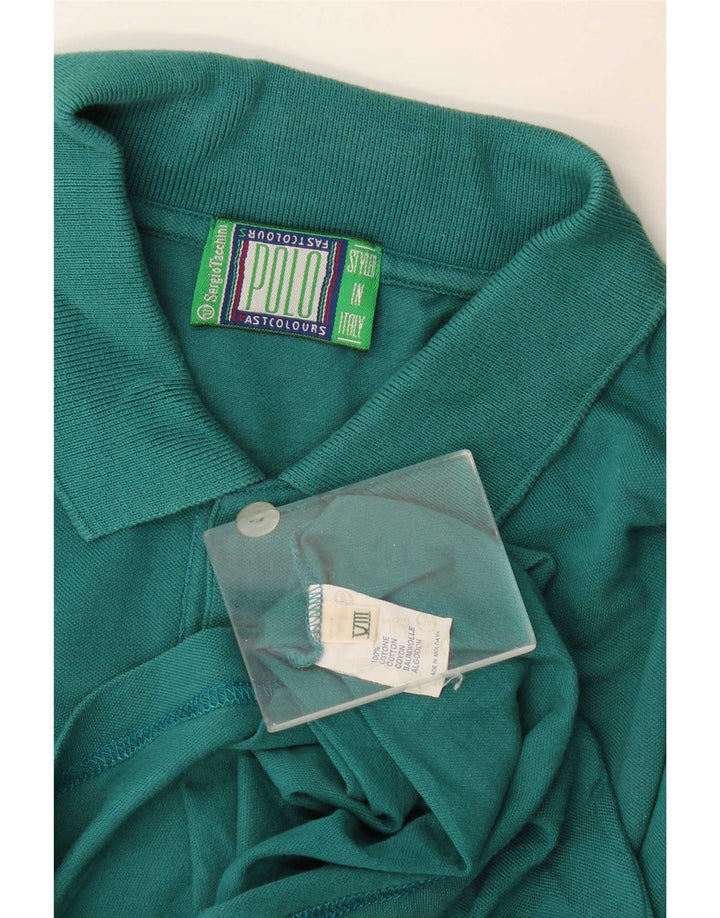 Sergio Tacchini Mens Polo Shirt Large Green Cotton