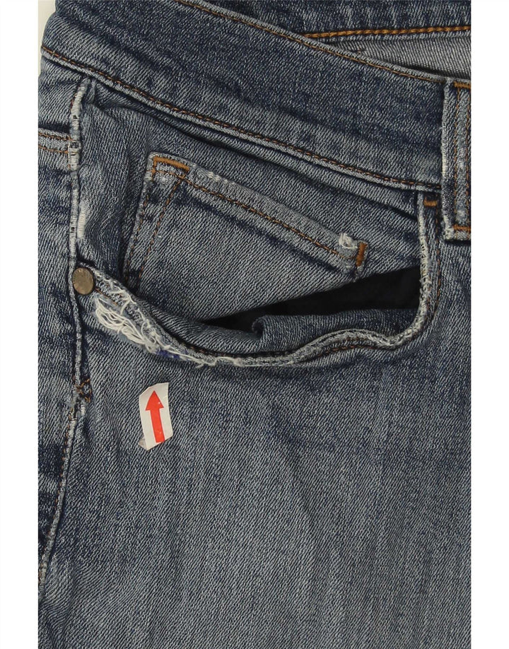 Trussardi Mens Distressed Cropped Jeans IT 51 Large W37 L26 Blue