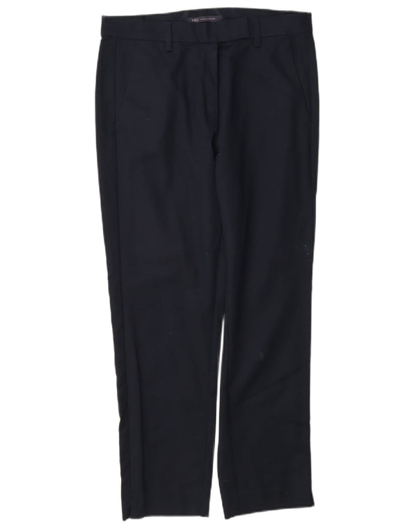 Marks & Spencer Womens Regular Chino Trousers UK 10 Small W27 L26 Navy Blue