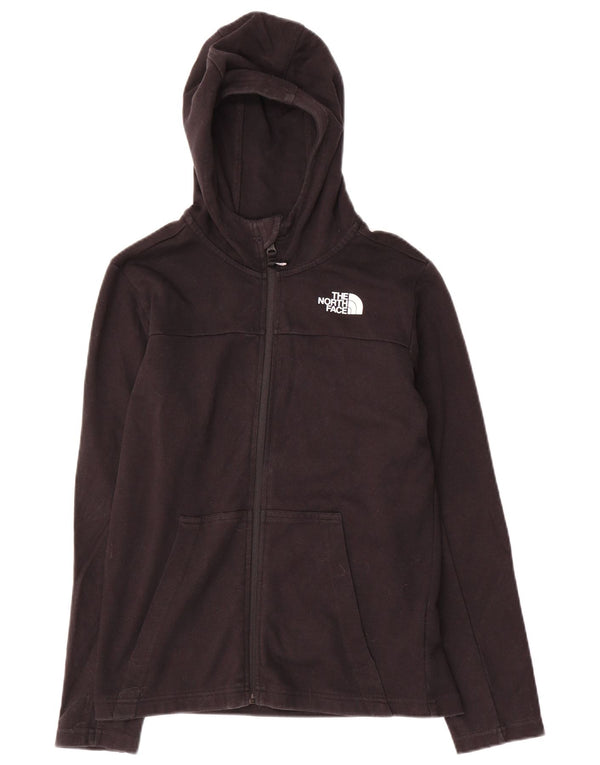 The North Face Boys Zip Hoodie Sweater 11-12 Years Large Black Cotton