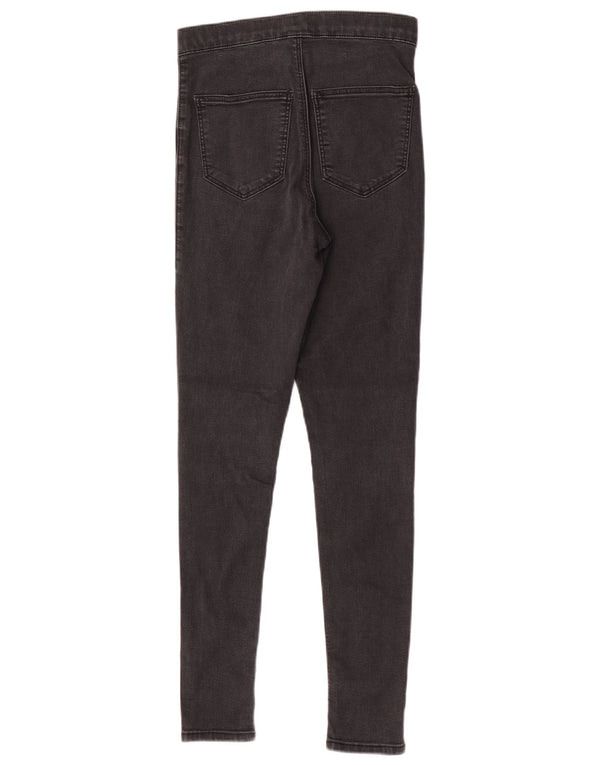 Topshop Womens Joni Distressed Skinny Jeans W28 L28 Grey Cotton