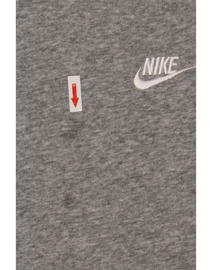 Nike Mens Hoodie Jumper Large Grey Flecked Cotton