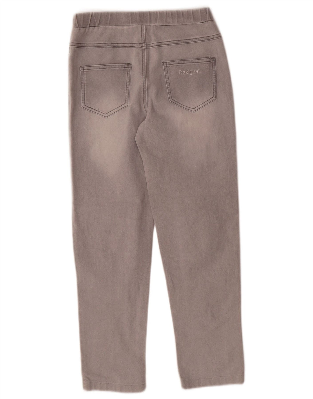 DESIGUAL Girls Graphic Jegging Jeans 13-14 Years W26 L24 Grey Cotton