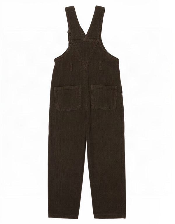 Lucy & Yak Womens Dungarees Corduroy Trousers UK 10 Small Khaki Cotton