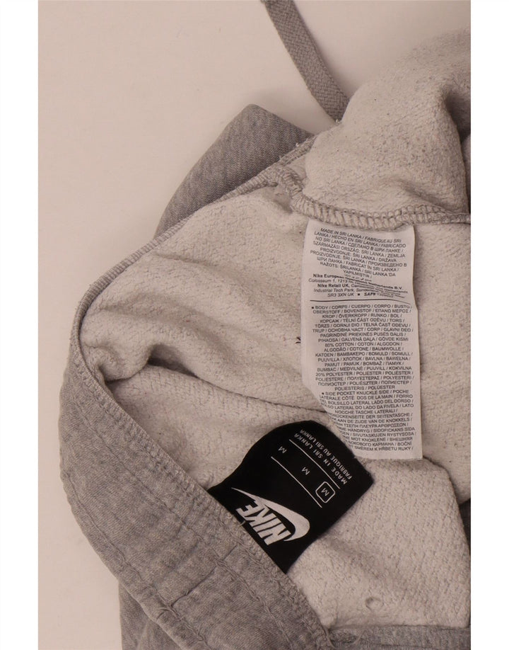 Nike Womens Tracksuit Trousers UK 14 Medium  Grey Flecked Cotton