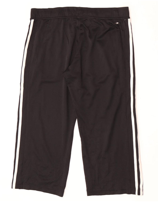 Adidas Womens Capri Tracksuit Trousers UK 14 Medium  Black Polyester