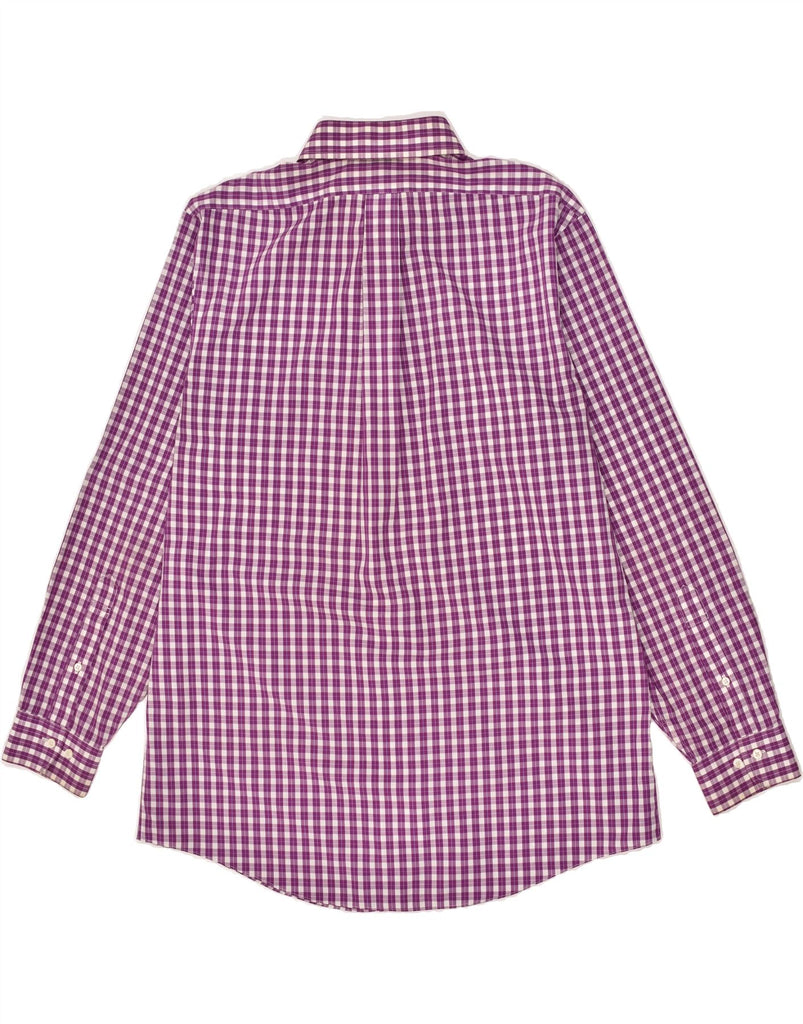 BROOKS BROTHERS Mens Slim Fit Shirt Size 16 1/2 Large Purple Gingham | Vintage Brooks Brothers | Thrift | Second-Hand Brooks Brothers | Used Clothing | Messina Hembry 