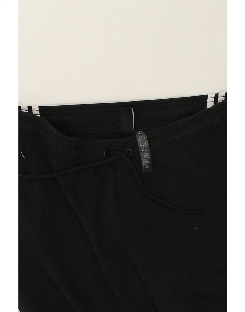 ADIDAS Womens Tracksuit Trousers Joggers UK 12 Medium Black Cotton | Vintage Adidas | Thrift | Second-Hand Adidas | Used Clothing | Messina Hembry 