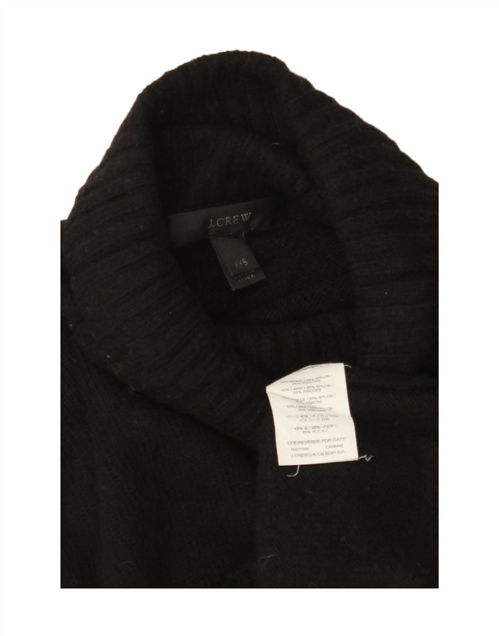 J. CREW Womens Oversized Roll Neck Jumper Sweater UK 2 2XS Black Nylon Vintage J. Crew and Second-Hand J. Crew from Messina Hembry 