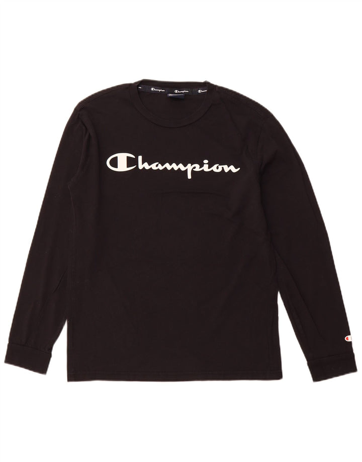 CHAMPION Mens Graphic Top Long Sleeve XS Black