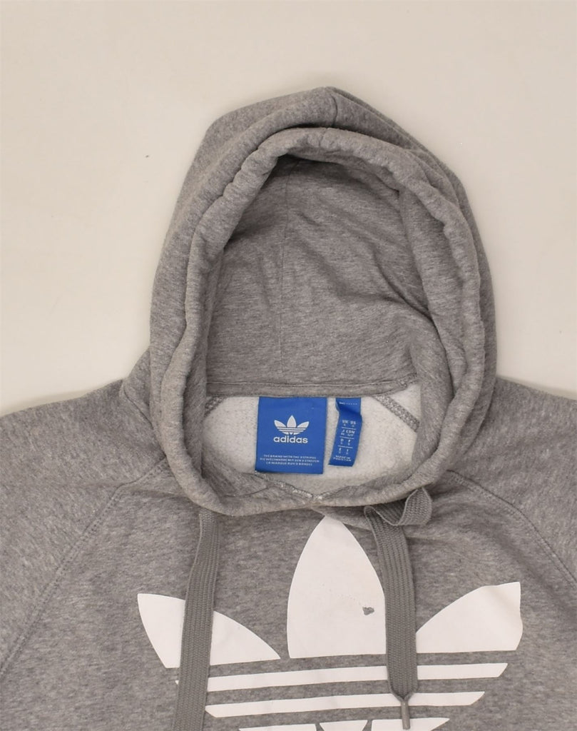 ADIDAS Mens Graphic Hoodie Jumper Small Grey Cotton | Vintage Adidas | Thrift | Second-Hand Adidas | Used Clothing | Messina Hembry 