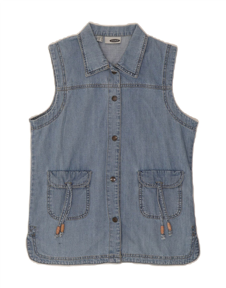 STOOKER Womens Denim Gilet UK 12 Medium Blue Cotton Vintage Stooker and Second-Hand Stooker from Messina Hembry 