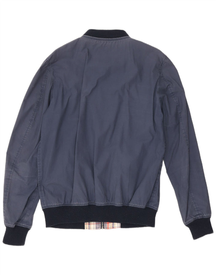 Tommy Hilfiger Mens Bomber Jacket UK 38 Medium Navy Blue Colourblock