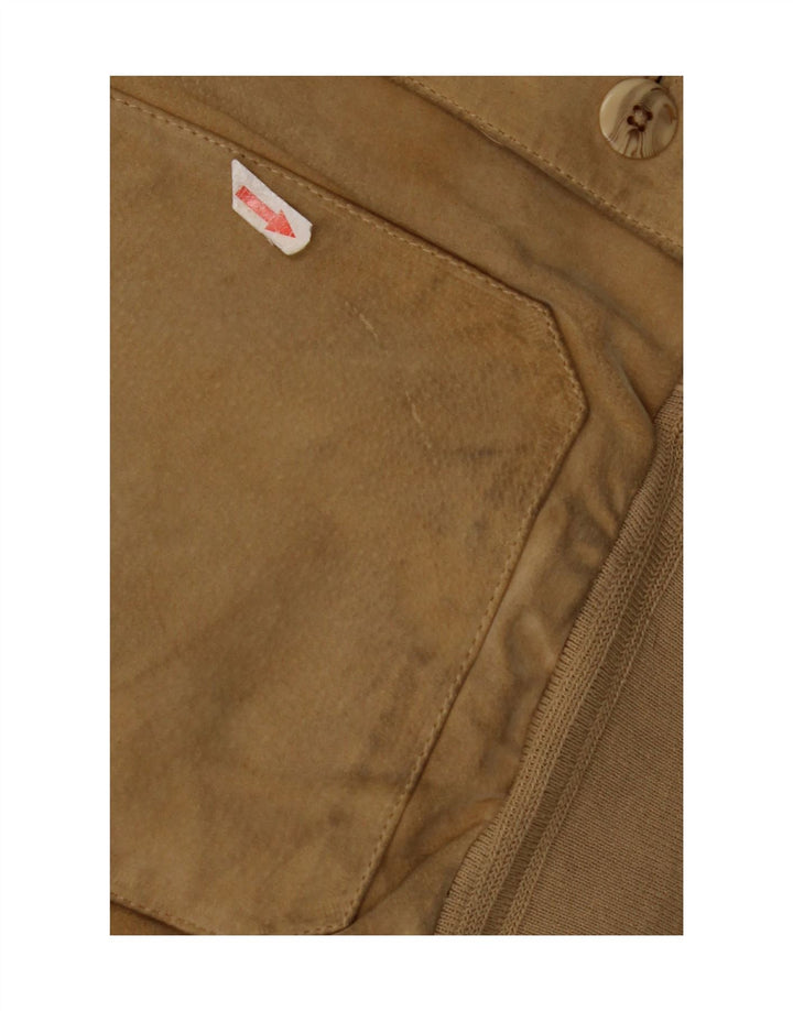 Conbipel Mens Suede Bomber Jacket IT 56 2XL Beige Leather