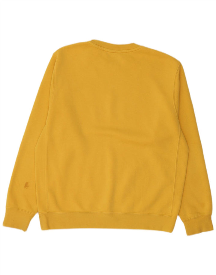 Nike Mens Sweatshirt Jumper Small Yellow Cotton