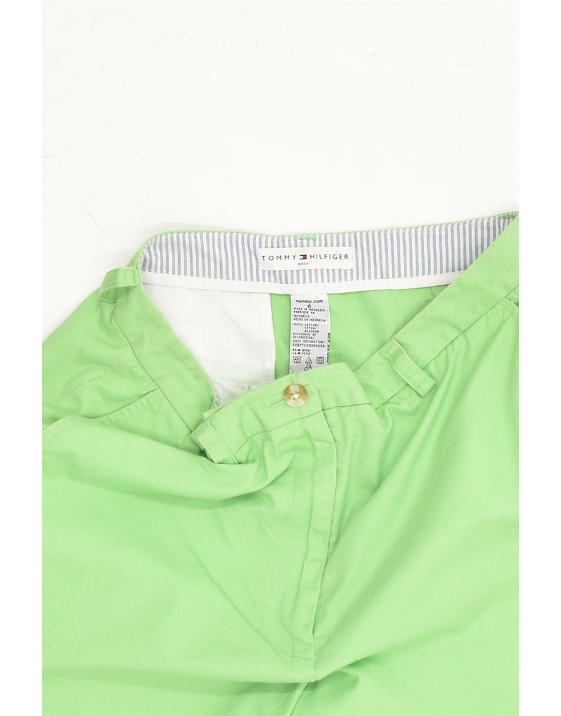 TOMMY HILFIGER Womens Chino Shorts US 6 Medium W28  Green Cotton | Vintage Tommy Hilfiger | Thrift | Second-Hand Tommy Hilfiger | Used Clothing | Messina Hembry 