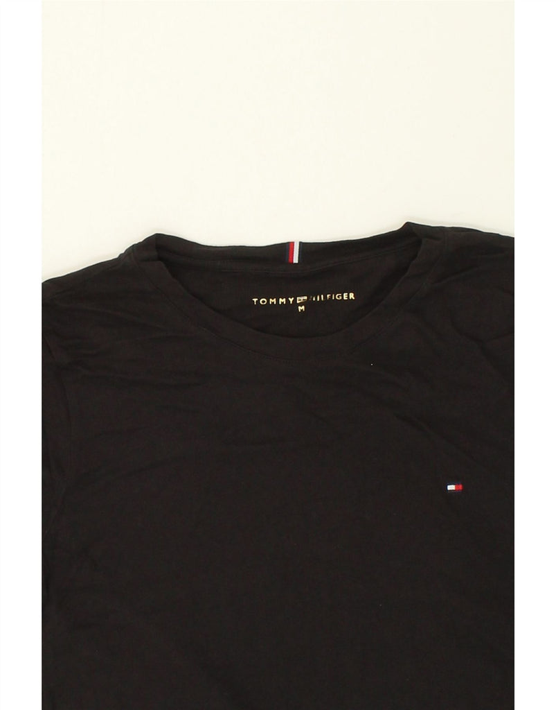 TOMMY HILFIGER Womens T-Shirt Top UK 12 Medium Black | Vintage Tommy Hilfiger | Thrift | Second-Hand Tommy Hilfiger | Used Clothing | Messina Hembry 