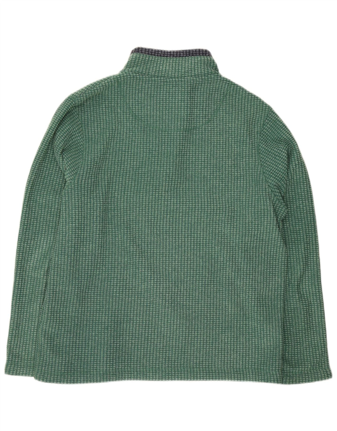 Weird Fish Mens Zip Neck Fleece Jumper XL Green Polyester