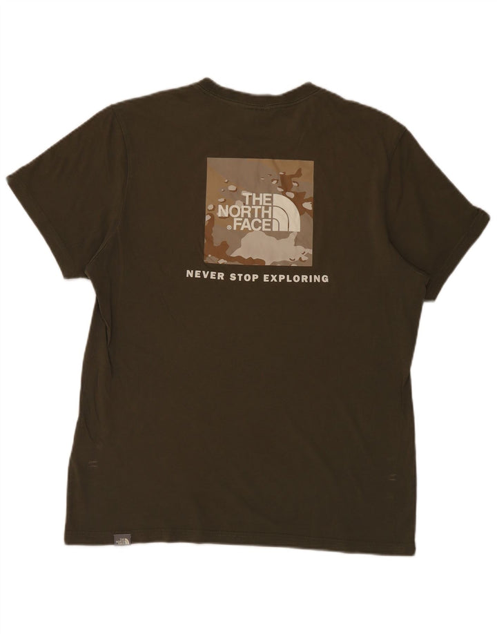 The North Face Mens Graphic T-Shirt Top Medium Khaki Cotton
