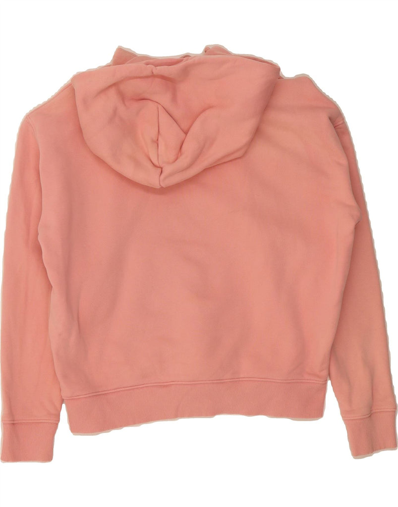 TOMMY HILFIGER Womens Oversized Graphic Hoodie Jumper UK 6 XS Pink Cotton Vintage Tommy Hilfiger and Second-Hand Tommy Hilfiger from Messina Hembry 