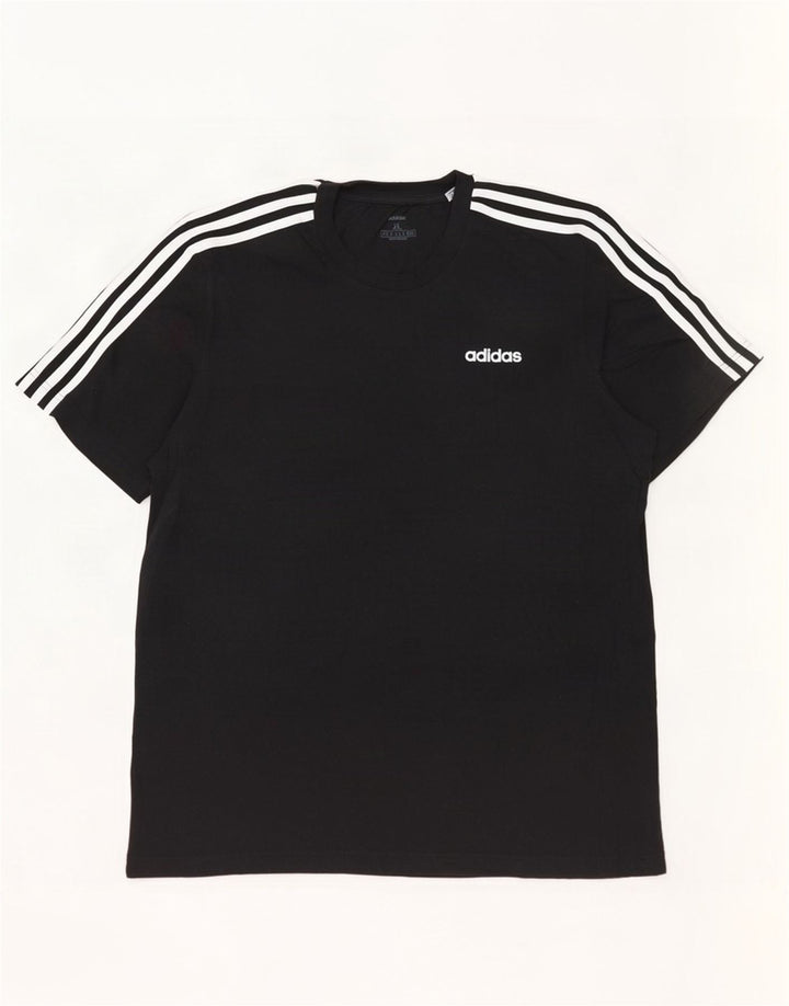 Adidas Mens T-Shirt Top XL Black Cotton