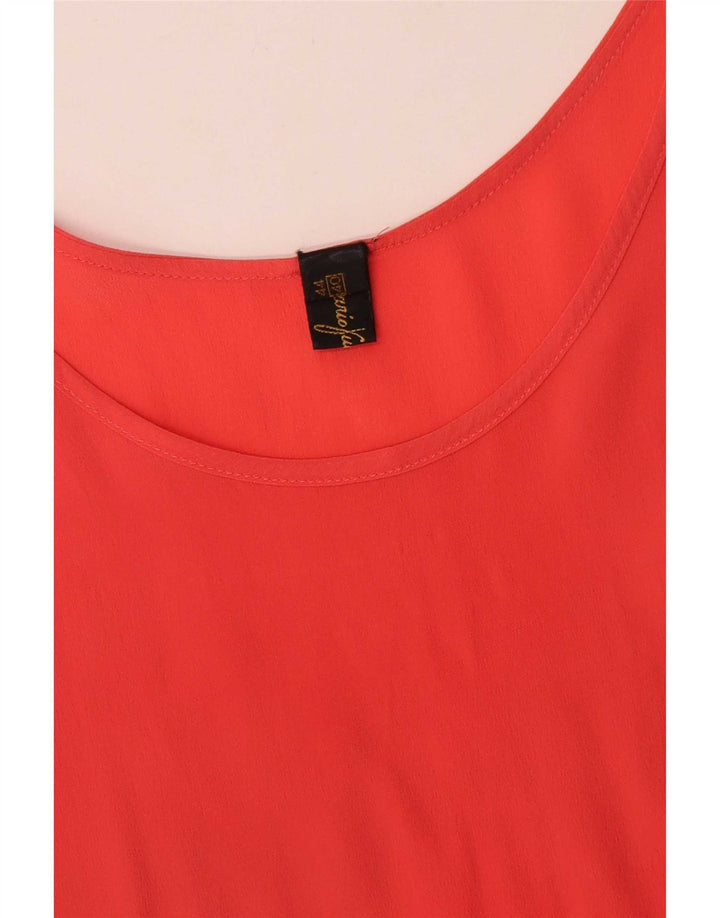Vintage Womens Sleeveless Blouse Top IT 40 Small Red