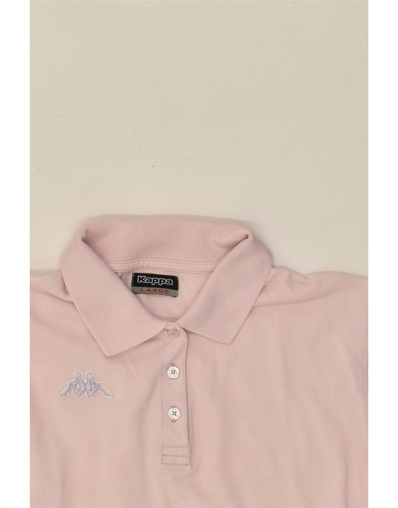 KAPPA Womens Polo Shirt UK 14 Large Pink Cotton Vintage Kappa and Second-Hand Kappa from Messina Hembry 