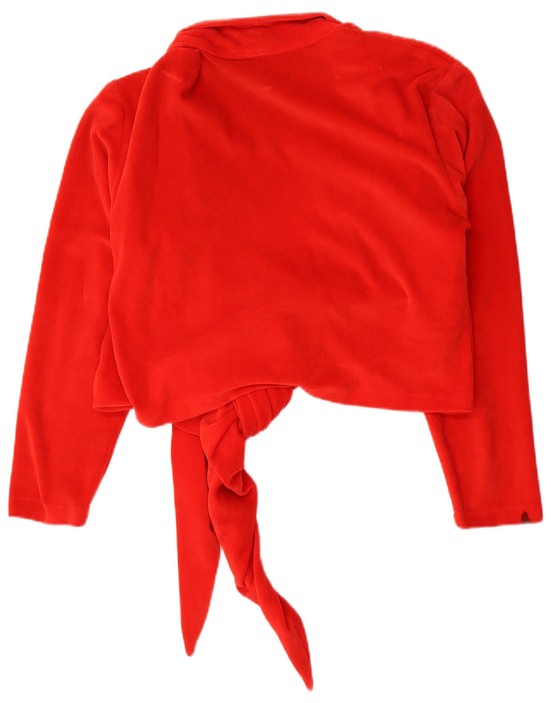 VINTAGE Womens Crop Wrap Cardigan Top UK 16 Large Red