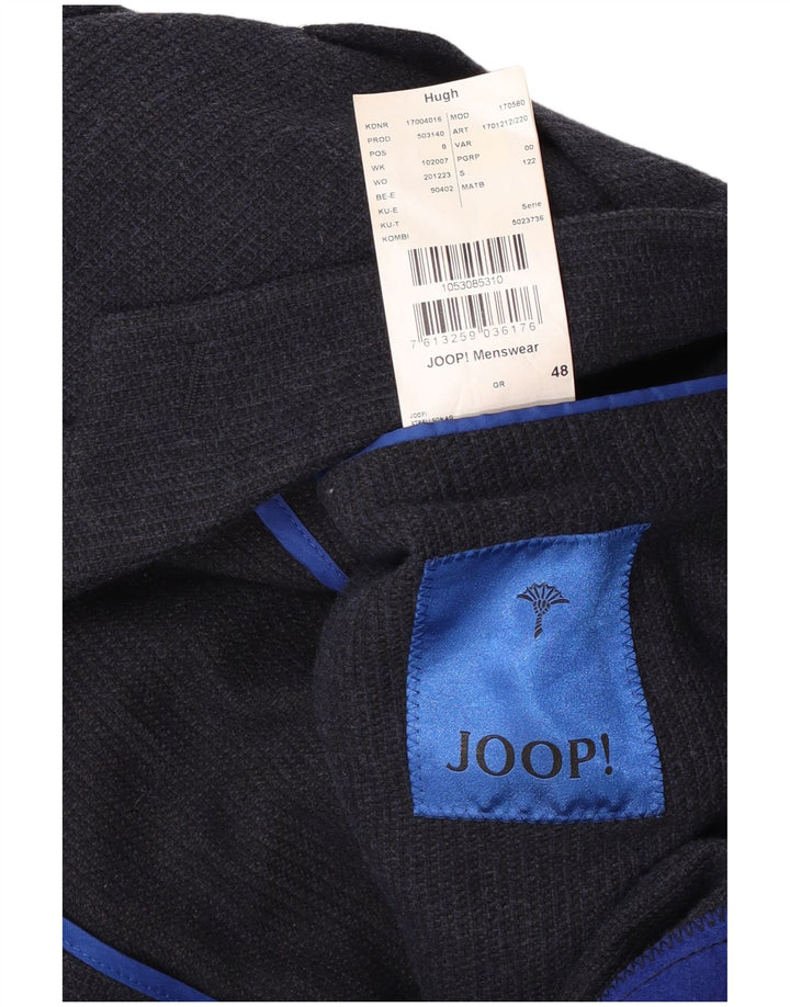 Joop Mens 2 Button Blazer Jacket IT 48 Medium Navy Blue Cotton