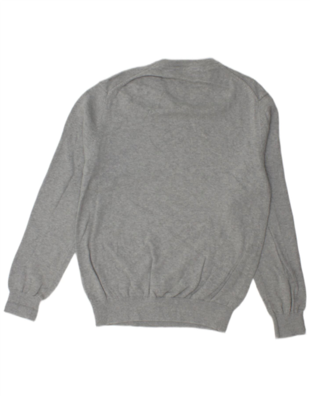 CREW CLOTHING Mens V-Neck Jumper Sweater Medium Grey Flecked Cotton