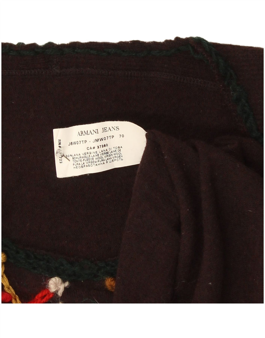 Armani Jeans Womens Abstract Pattern Boat Neck Jumper Sweater UK 10 Small B