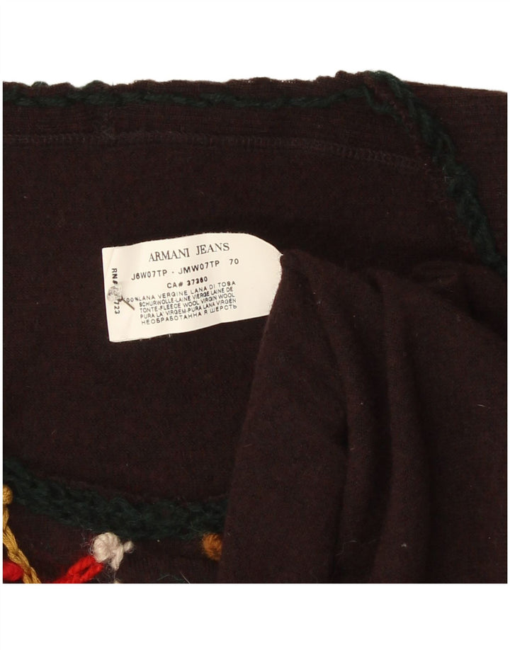 Armani Jeans Womens Abstract Pattern Boat Neck Jumper Sweater UK 10 Small B